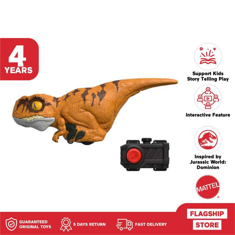 Jual Jurassic World Uncaged Click Tracker Atrociraptor Tiger Mainan