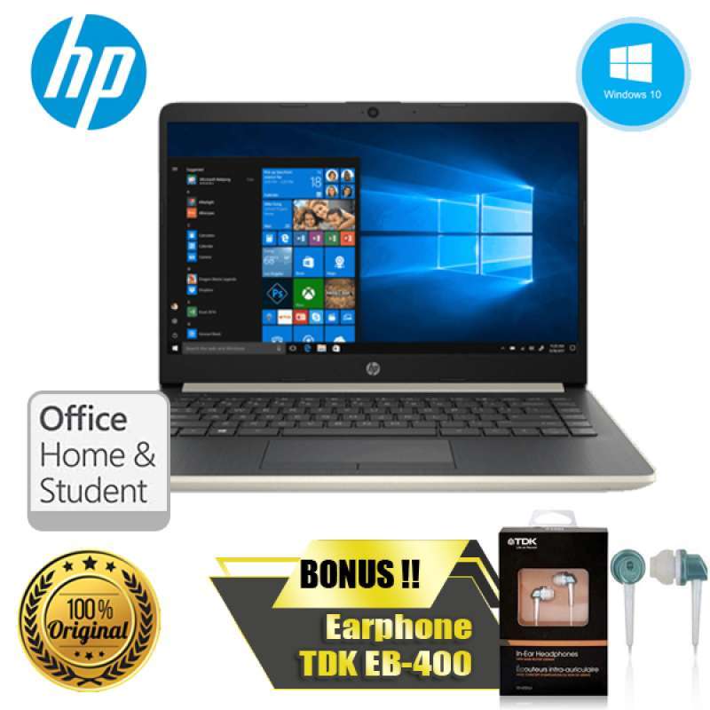 Jual NOTEBOOK HP 14s-cf2017/2018TU N4020 4GB 1TB WIN10 OHS