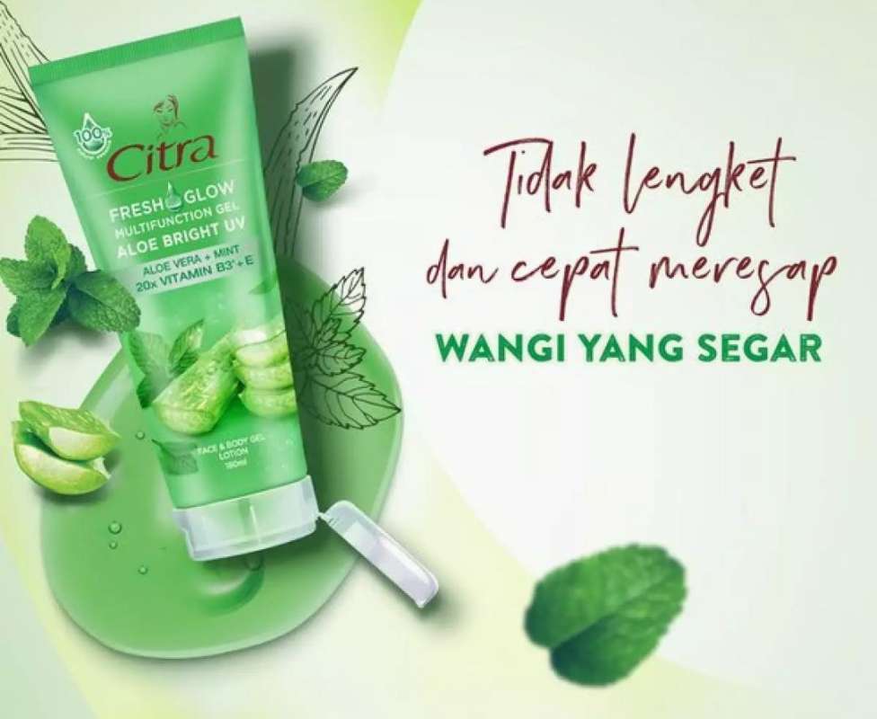 Jual CITRA FACE & BODY GEL LOTION ALOE VERA + MINT 100ml di Seller