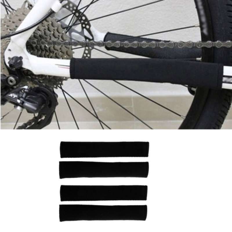 1 Pair Bicycle Chain Guard Neoprene Base Protector Chainstay Protectors Soft Elastic For Bike
