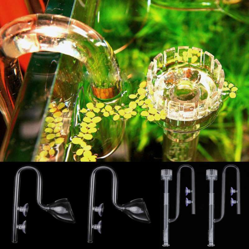 Promo 2Set Aquarium Surface Skimmer Φ13 Outflow Lily Pipe Auto Floating