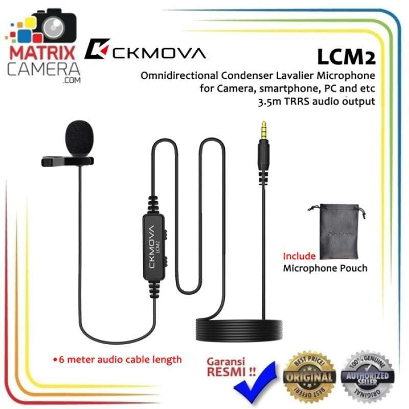 Promo Terbaik Ckmova Lcm2 Lavalier ClipOn Mic Microphone For Camera
