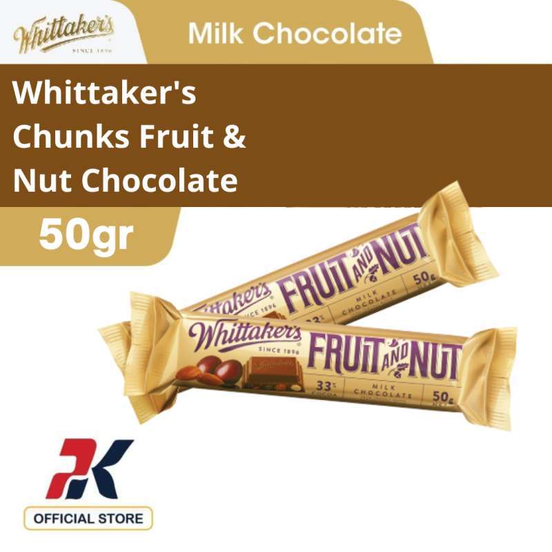 Promo WHITTAKERS Chunks Fruit & Nut Chocolate 50 g Diskon 12 di Seller