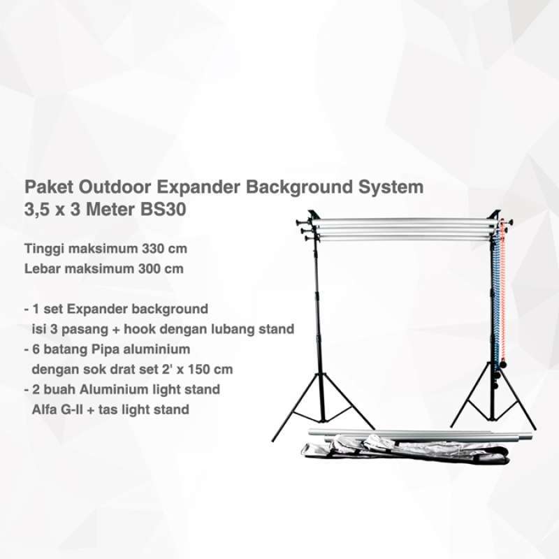 Jual Paket Outdoor Expander Background System 3,5 x 3 meter BS30