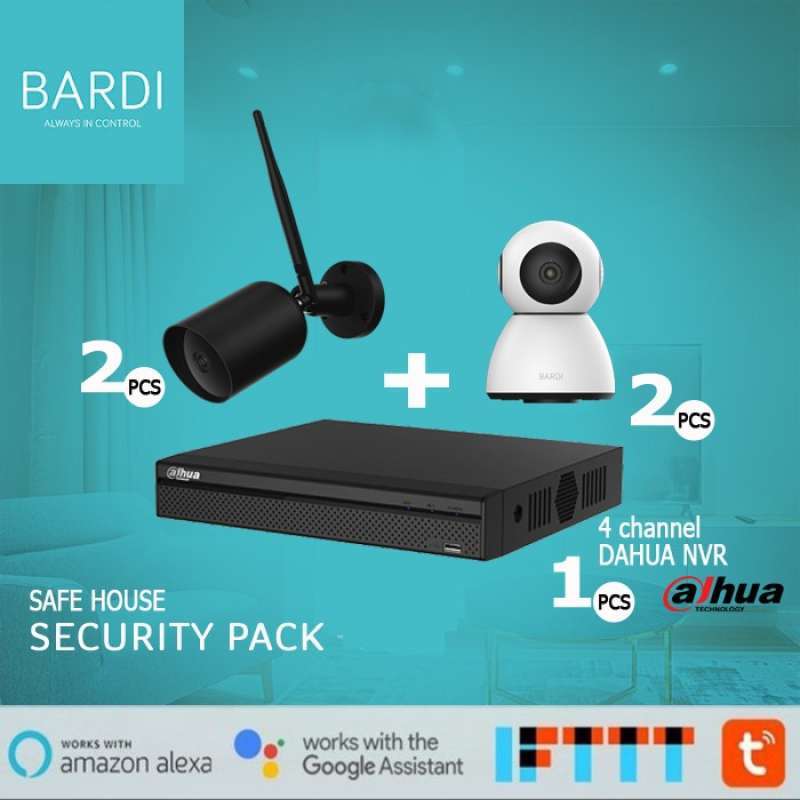 Jual Paket Bundling Security Pack 4 Bardi Ip Camera+Nvr Dahua 4Channel