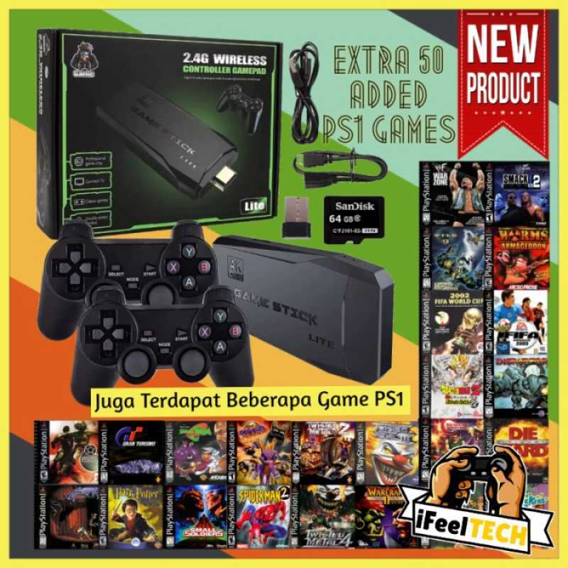 Promo M8 Retro Video Game Box Console 2.4g Wireless Controller Stick 4k ...
