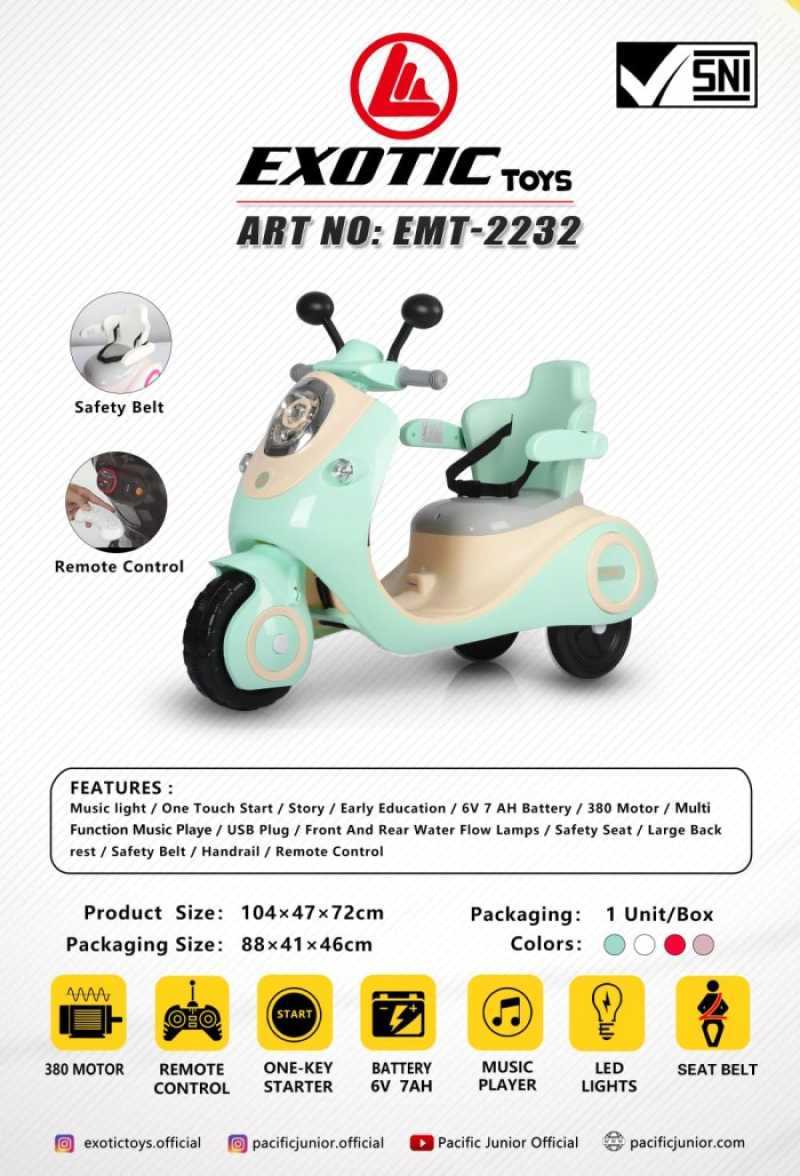 Promo Motor Aki 2232 / mainan anak motor motoran scoopy vespa Exotic