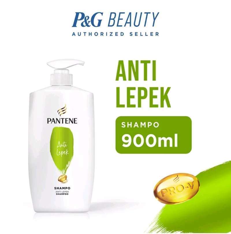 Jual Pantene Shampoo Anti Lepek 900ml Shampo Pump Besar Jumbo Hijau 900