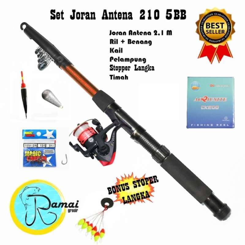 Jual Set Alat Pancing Termurah Dengan Joran Antena 210 Terbaik Kekuatan