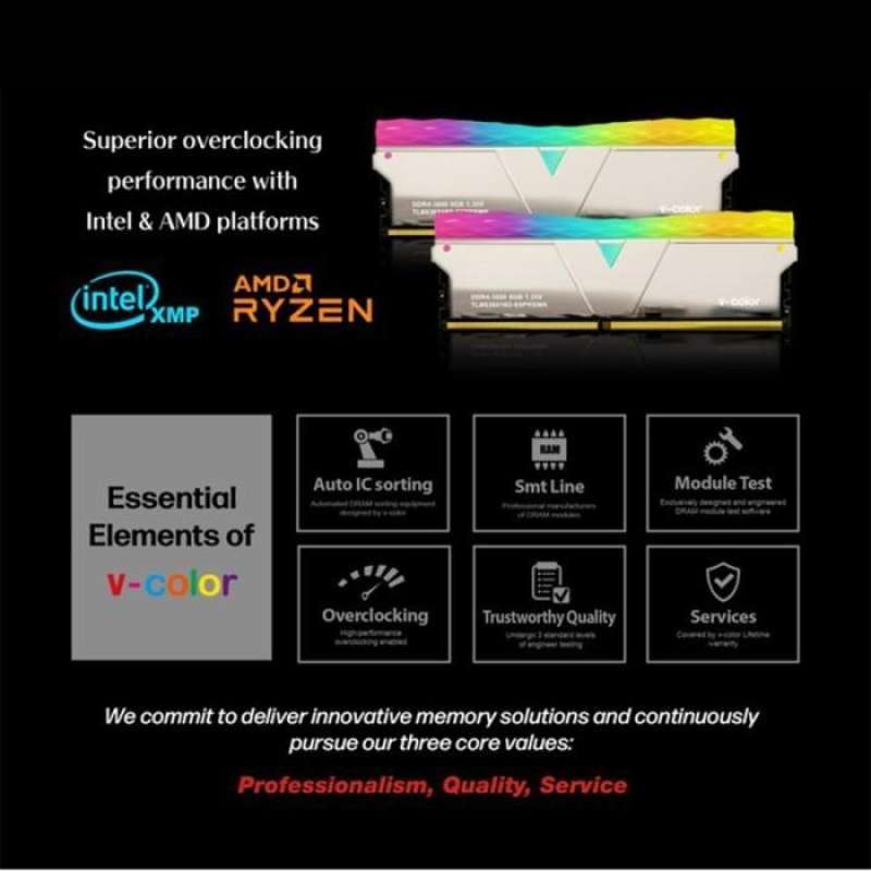 Ram Prv Color Jual Ram V-color Ddr4 Prism Pro Rgb 32gb (2x16gb) 3200mhz Cl16 Di ...