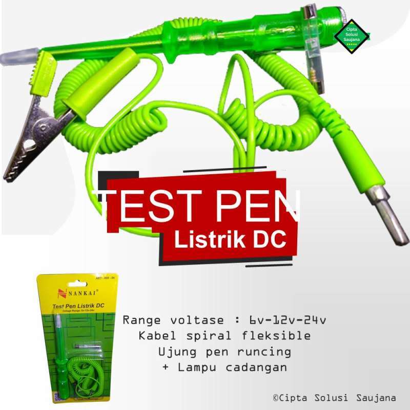 Promo OBENG TEST PEN TESPEN LISTRIK AKI ACCU DC 6 - 24V PENDETEKSI