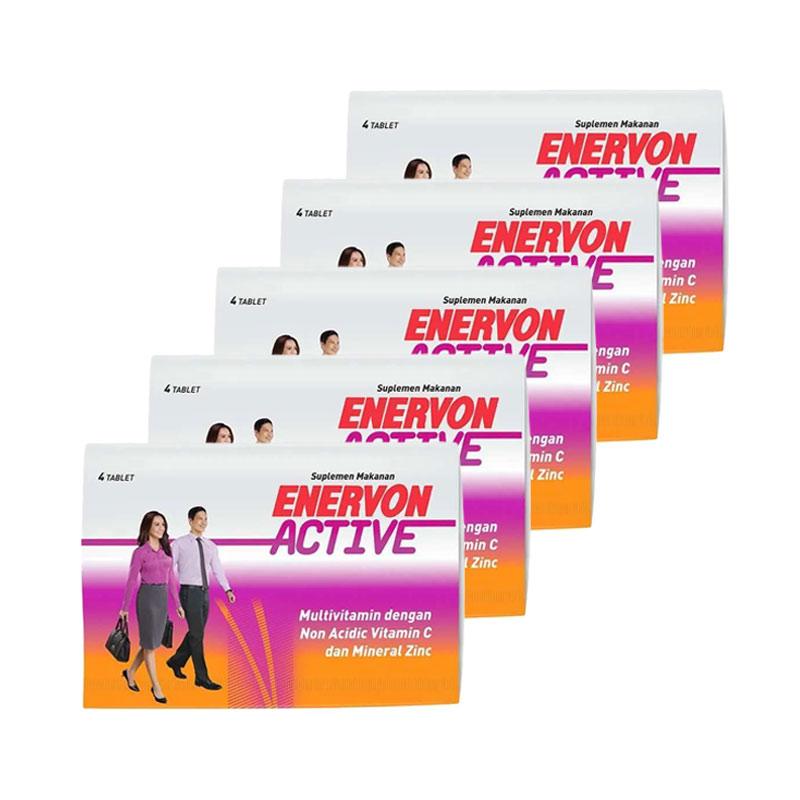 Jual Enervon Active Multivitamin [5 strip 4 tablet] di Seller Blibli