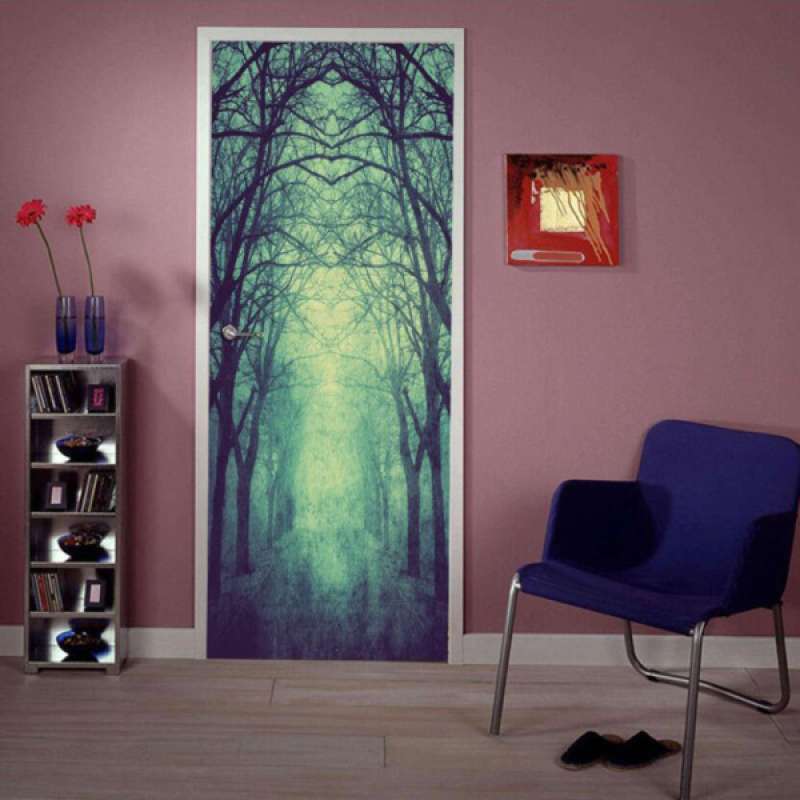 Promo 3D Door Mural Stickers SelfAdhesive Halloween Wallpaper Decals