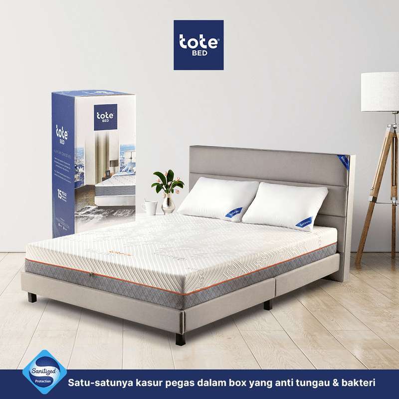 Promo Bed Set Tote Bed (Divan Headboard + Kasur Lite Full Busa) Diskon