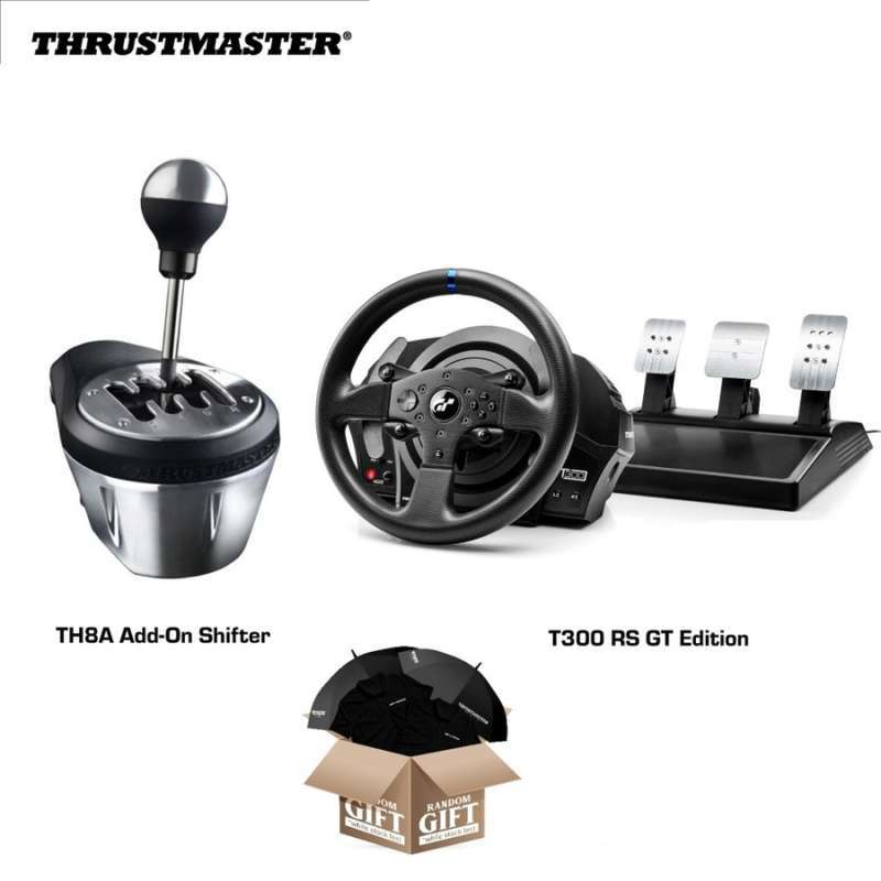 Jual Bundle Thrustmaster T300 RS GT & Shifter TH8A For PC, PS4 & PS5 di