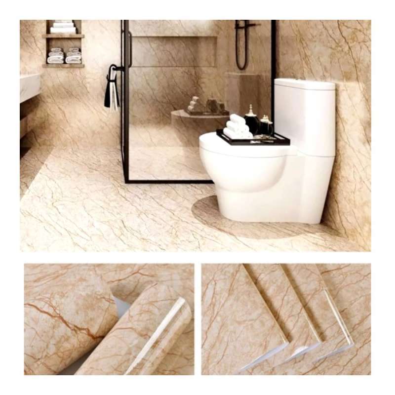 Promo Wallpaper Sticker Lantai Kamar Mandi Tahan Air Tidak Licin Kotak