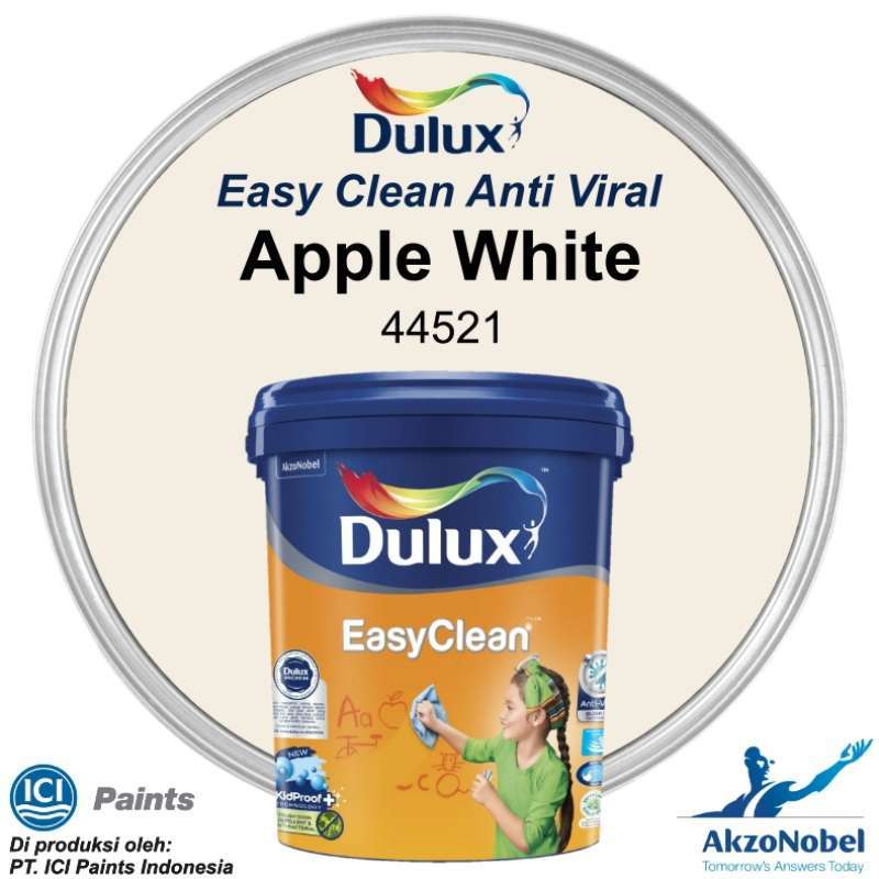 Jual CAT DULUX EASY CLEAN 20 LT APPLE WHITE 44521 di Seller DULUX