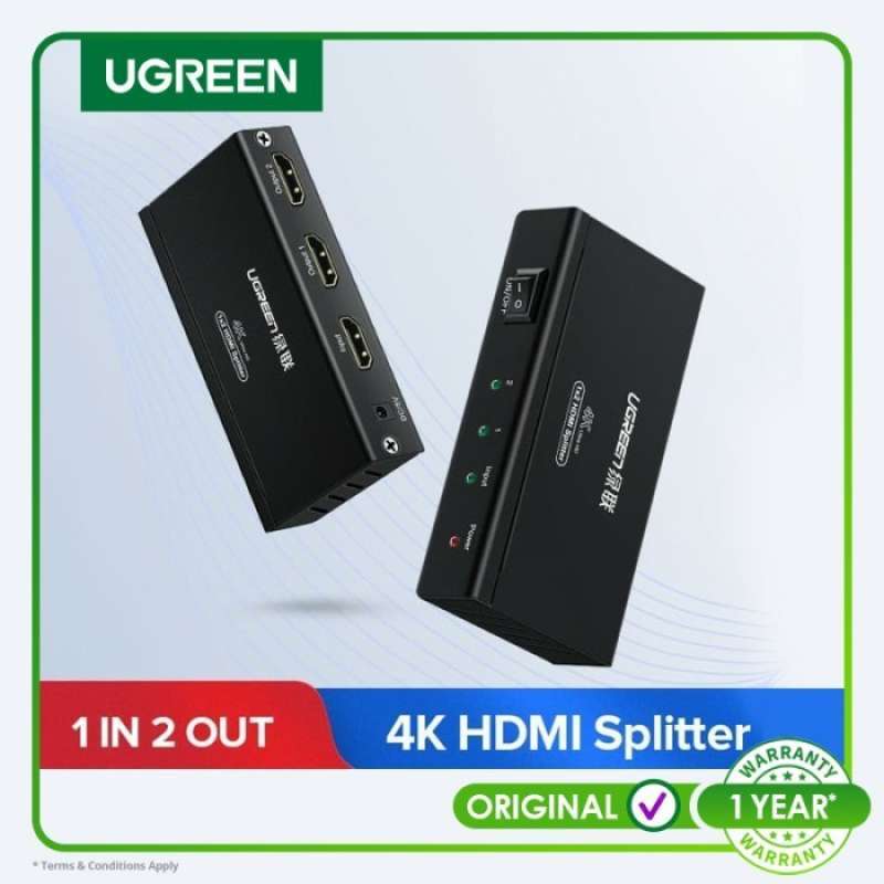 Jual Ugreen 4k Hdmi Splitter 1-2 Alumunium Shell - 40201eu Di Seller - Foto 4