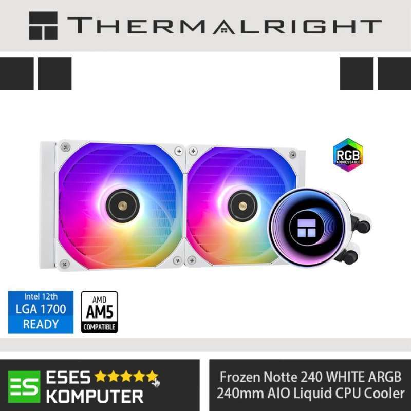 Thermalright Frozen Notte 240 White ARGB Refroidisseur de processeur à eau 240 spécifications du