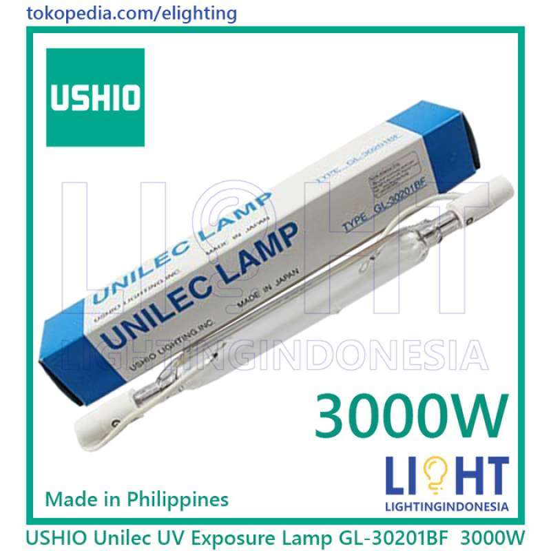 Promo USHIO GL30201BF UNILEC LAMP MADE IN PHILIPPINES 3KW UV PLATE