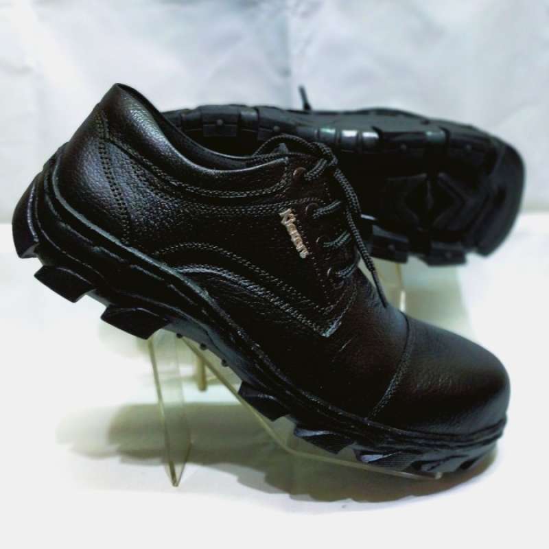 Promo yudiesti-sepatu safety pendek pkai tali kerja kulit asli Diskon