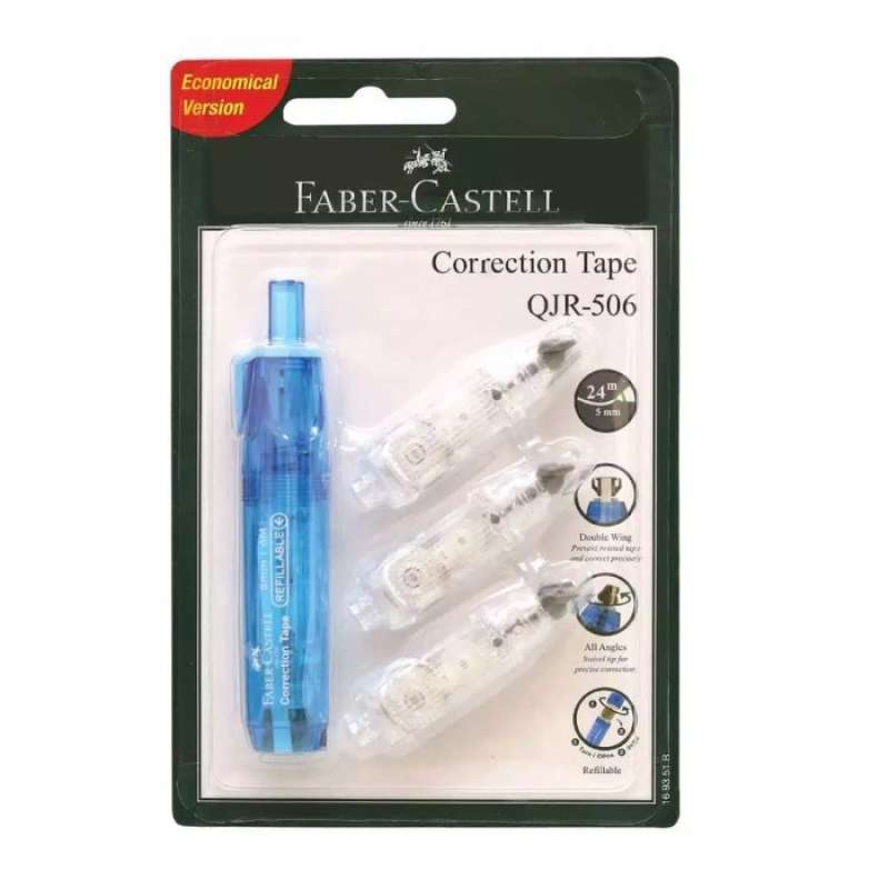 Jual Faber Castell QJR506 Correction Tape + Refill 3 di Seller Jumbo