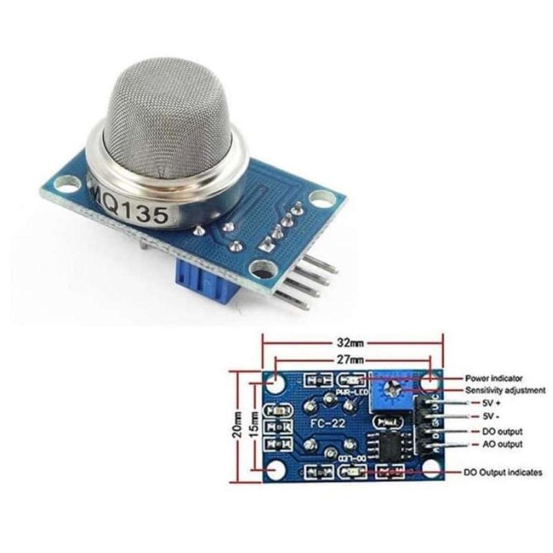 Promo Mq Modul Mq-135 Arduino Sensor Kualitas Udara & Hazardous Gas ...