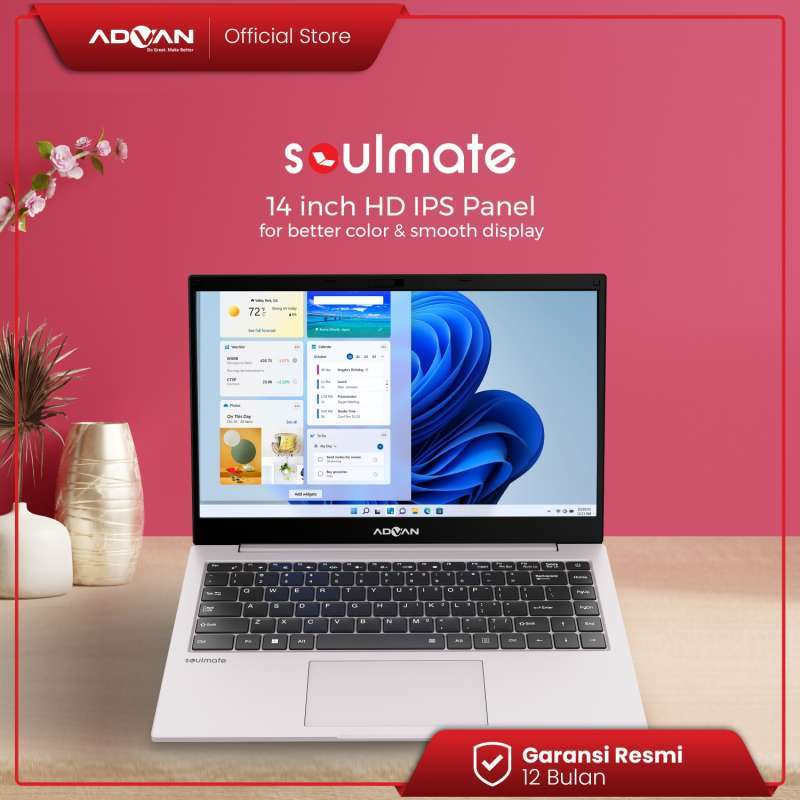 Jual Advan Laptop Notebook Soulmate 14 Inch Ram 4/256gb Dos - Blue Di ...
