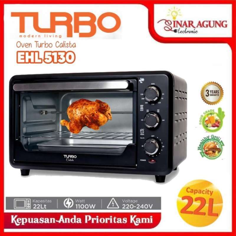 Promo TURBO OVEN TOASTER CALISTA 22L EHL5130 EHL5130 EHL 5130 RESMI