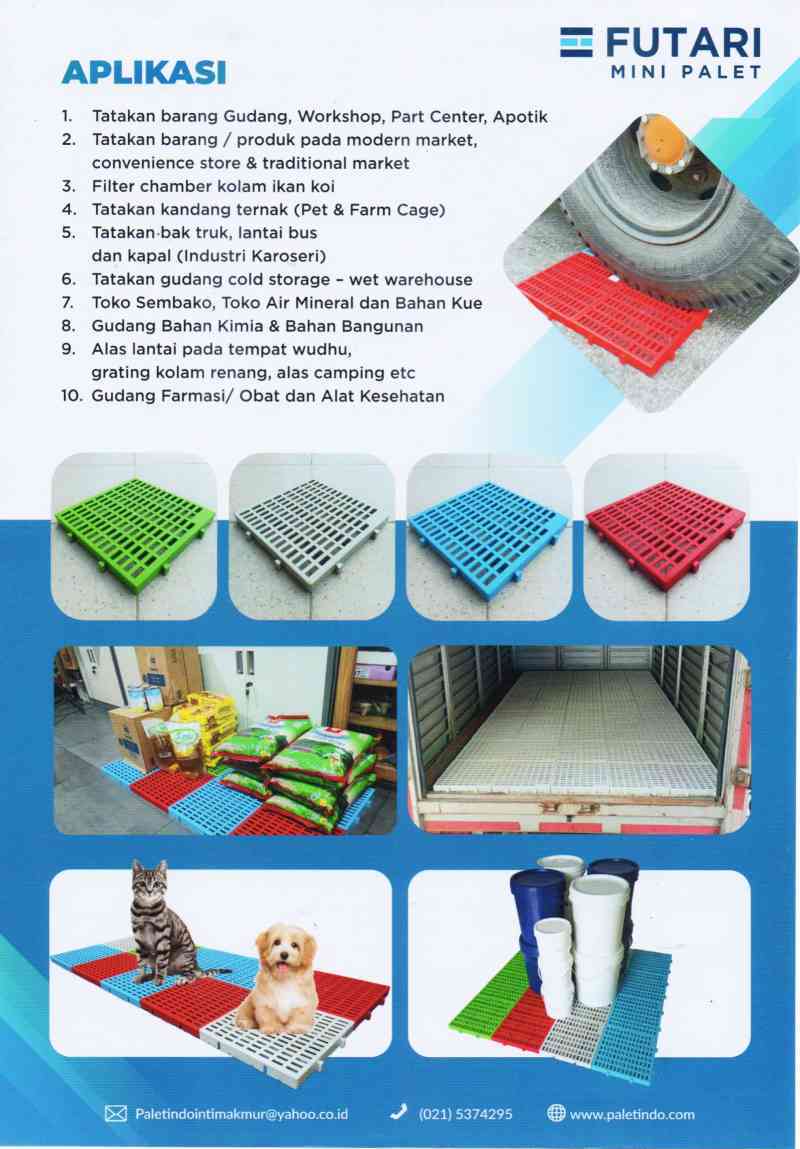 Jual alas kandang palet plastik tatakan kandang footrest 30 x 30 x 3 cm