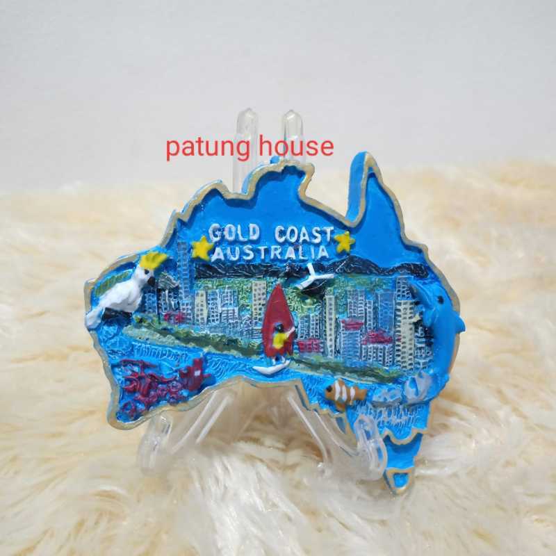 Promo Fridge Tempelan Kulkas Souvenir Negara Australia Gold