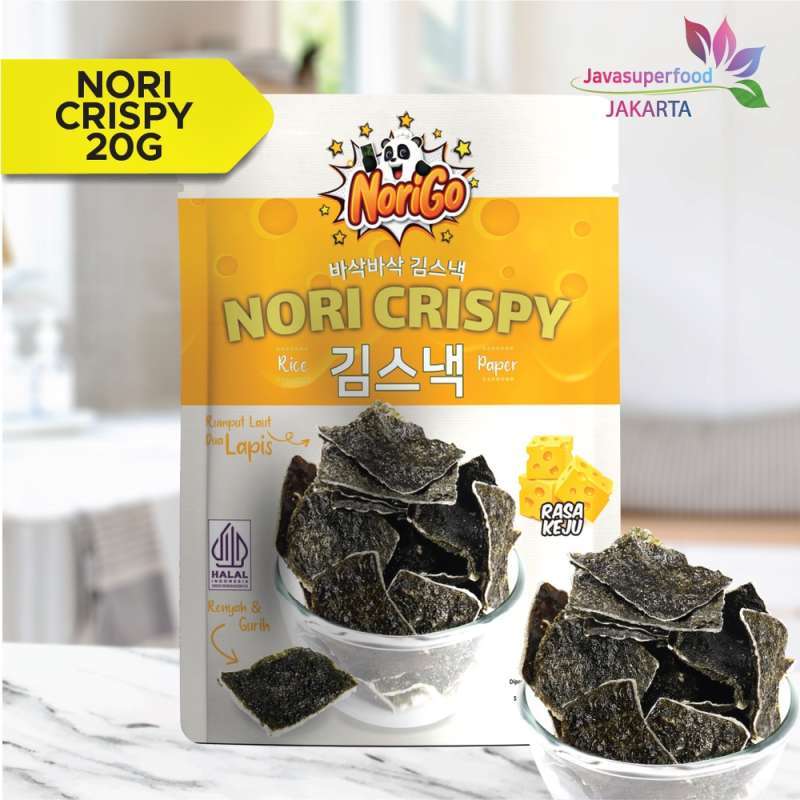 Jual Nori Crispy Seaweed Snack 20g Norigo Rumput Laut Halal Keju di