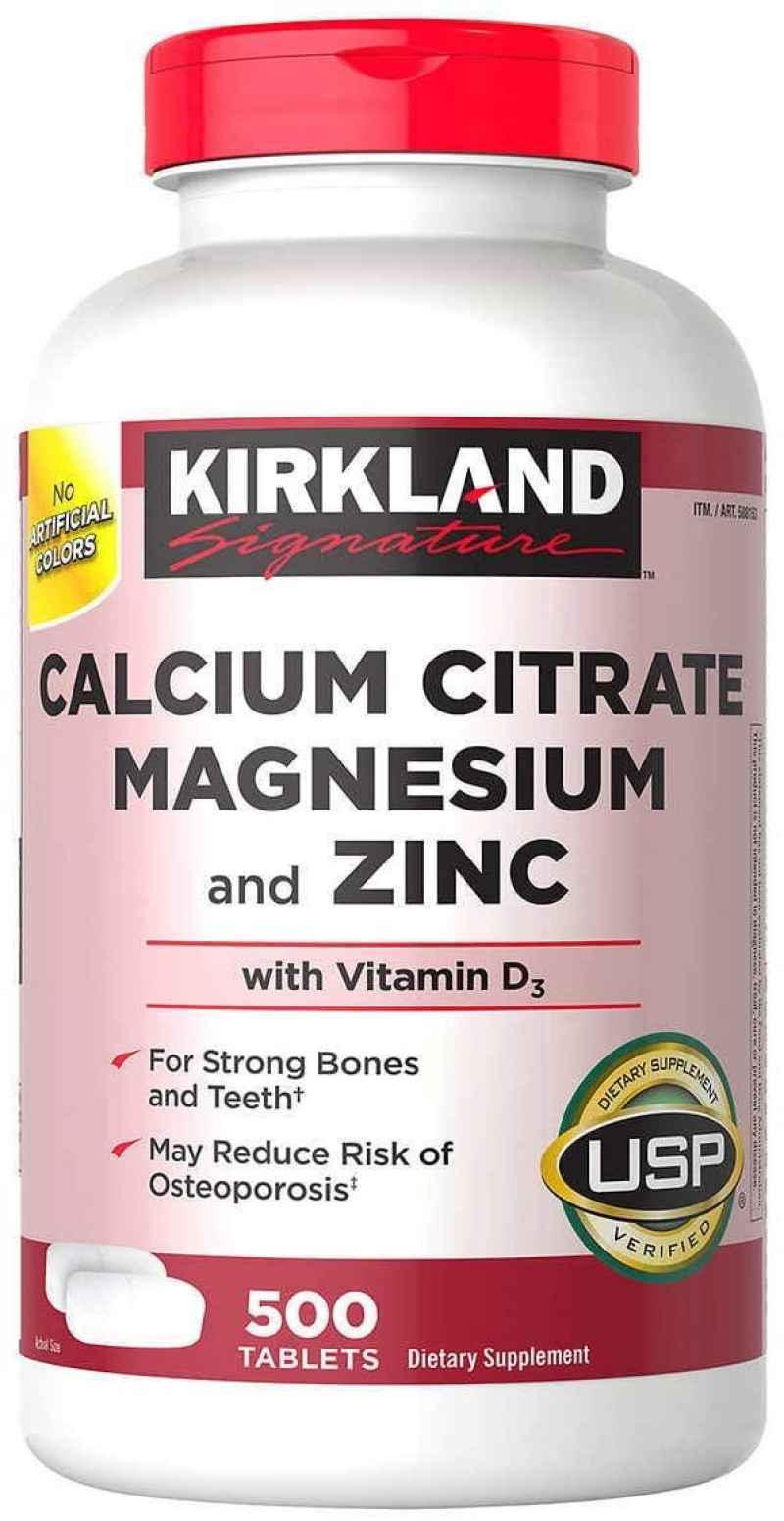 Promo Kirkland Calcium Citrate Magnesium Zinc 500 Tablets Diskon 33 di