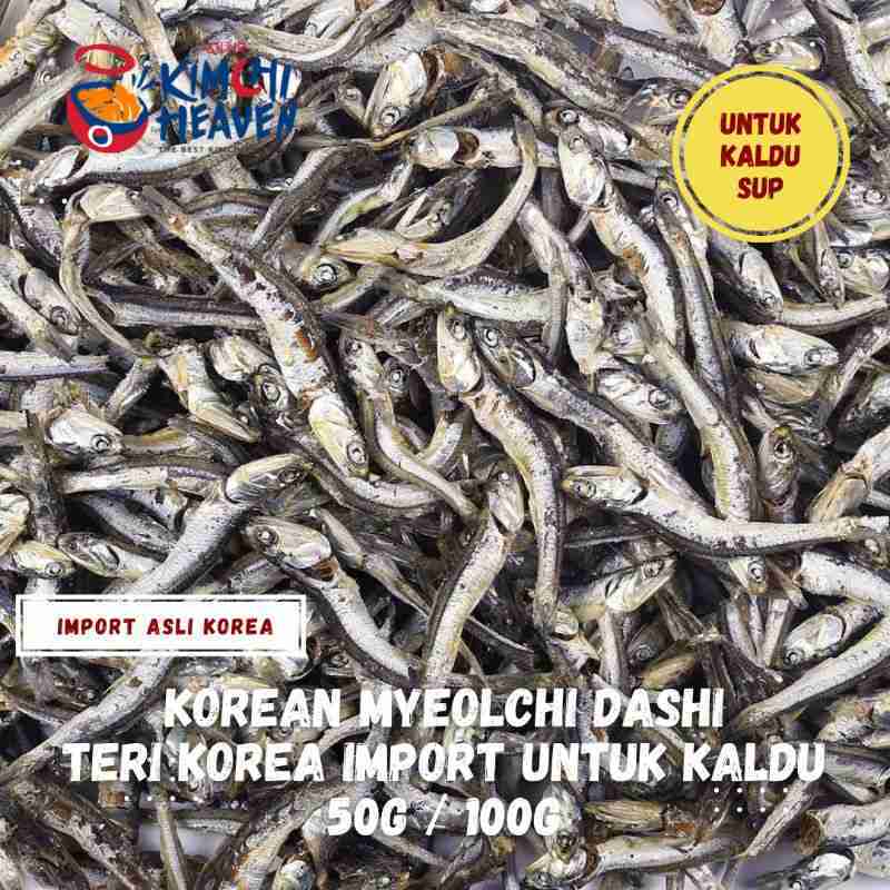 Jual Korean dried anchovies myeolchi/ Teri kaldu Korea 50g /100g Ikan
