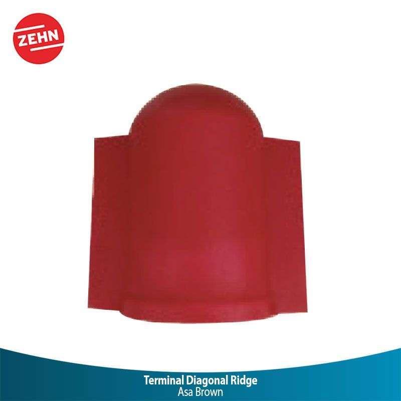 Jual Zehn Aksesoris Genteng Upvc Terminal Diagonal Ridge Coklat Di ...