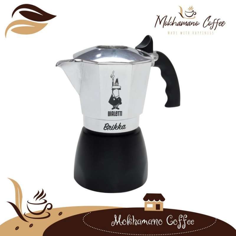 Jual Bialetti Brikka Moka Pot Coffee Maker 4 Cups Black