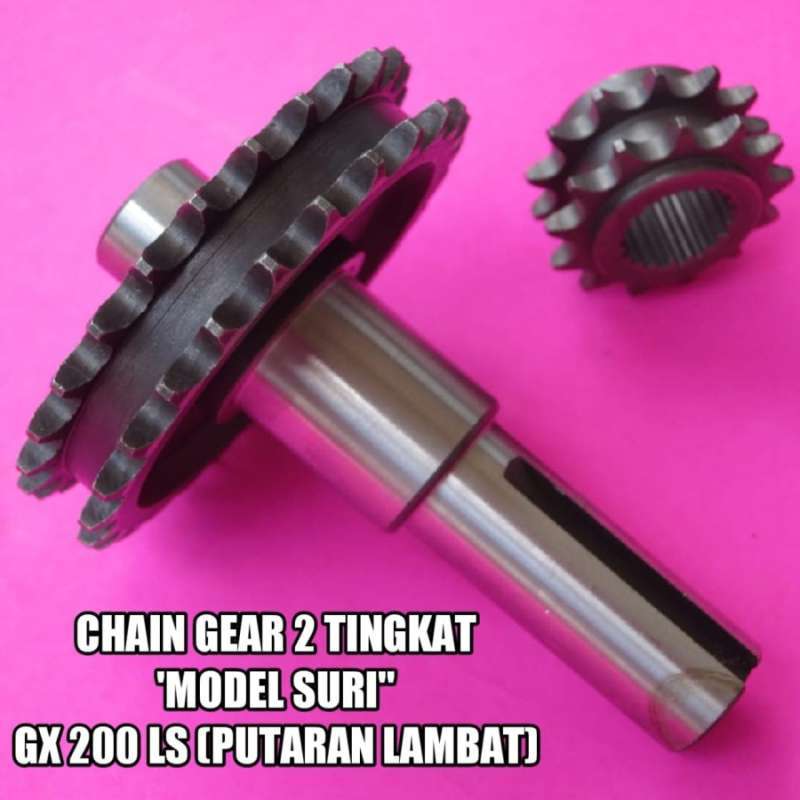 Jual Spare Part Chain Gear GX 200 Double / 2 Tingkat Model Bergerigi di