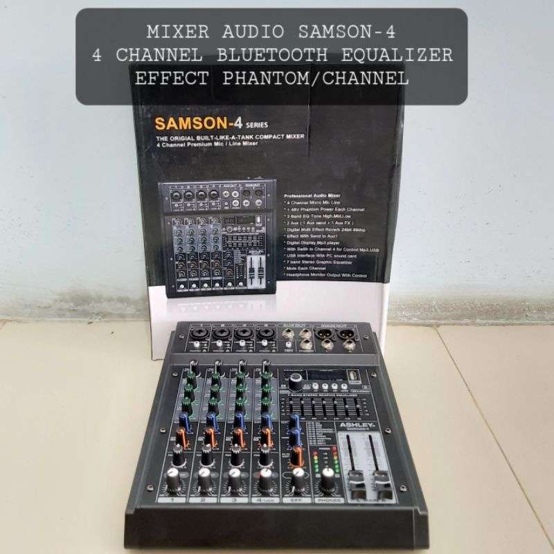 Jual MIXER ASHLEY SAMSON 4 USB AUDIO INTERFACE ORIGINAL di Seller INDO
