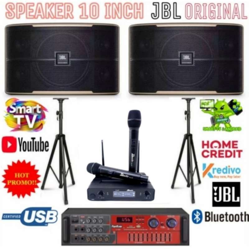 Jual Paket Karaoke Di Smart Tv / Andorid Tv / 10 Inch Ampli Bluetooth