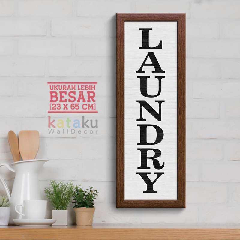 Jual Wall Decor Rustic Tulisan Laundry Sign Hiasan Dinding Dekorasi