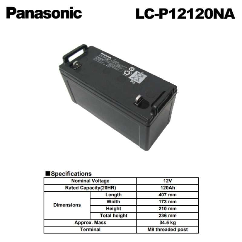 Promo Panasonic Vrla Aki Kering 12v 120ah Diskon 23% Di Seller Alice