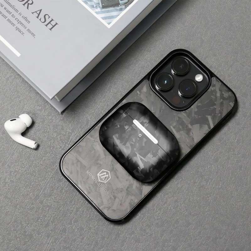 memumi Magnetic Carbon Hülle für iPhone 15 Pro Max, kompatibel mit Mag