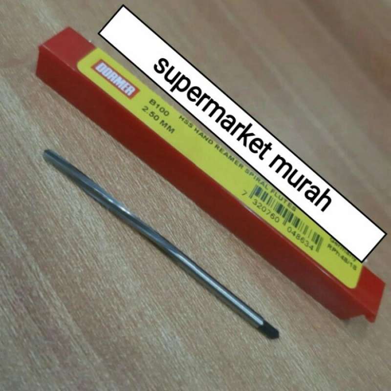Promo MATA BOR BESI DORMER B100 HAND REAMER SPIRAL FLUTES 2.5 Diskon 23