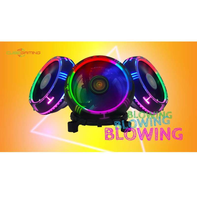 Auto Rgb Fan Jual Cube Gaming Blowing - Auto Rgb Fan - Gaming Cooler - Support Lga ...