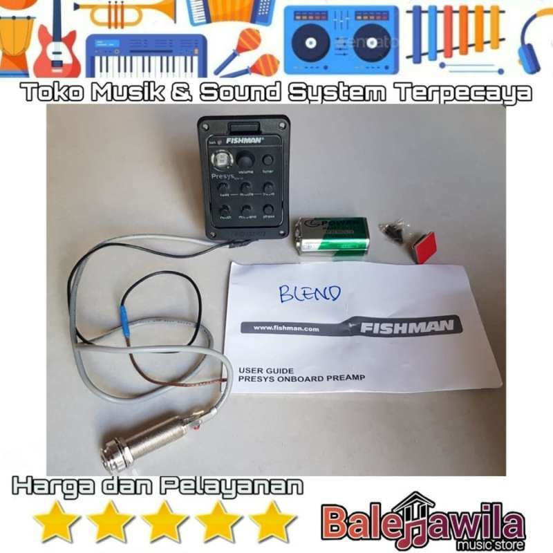 Promo Preamp Gitar Akustik Fishman Presys Blend ORIGINAL Fishman Presys
