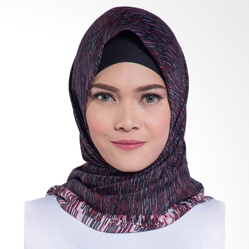 Jual Elzatta Kaila Lagitsa Jilbab Segiempat - Black Red 