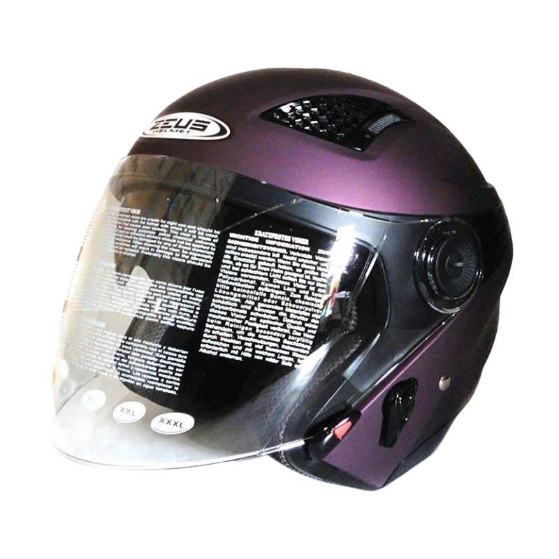 Jual Helm Zeus Retro ZS610 Helm Half Face Matt Purple/Ungu di Seller