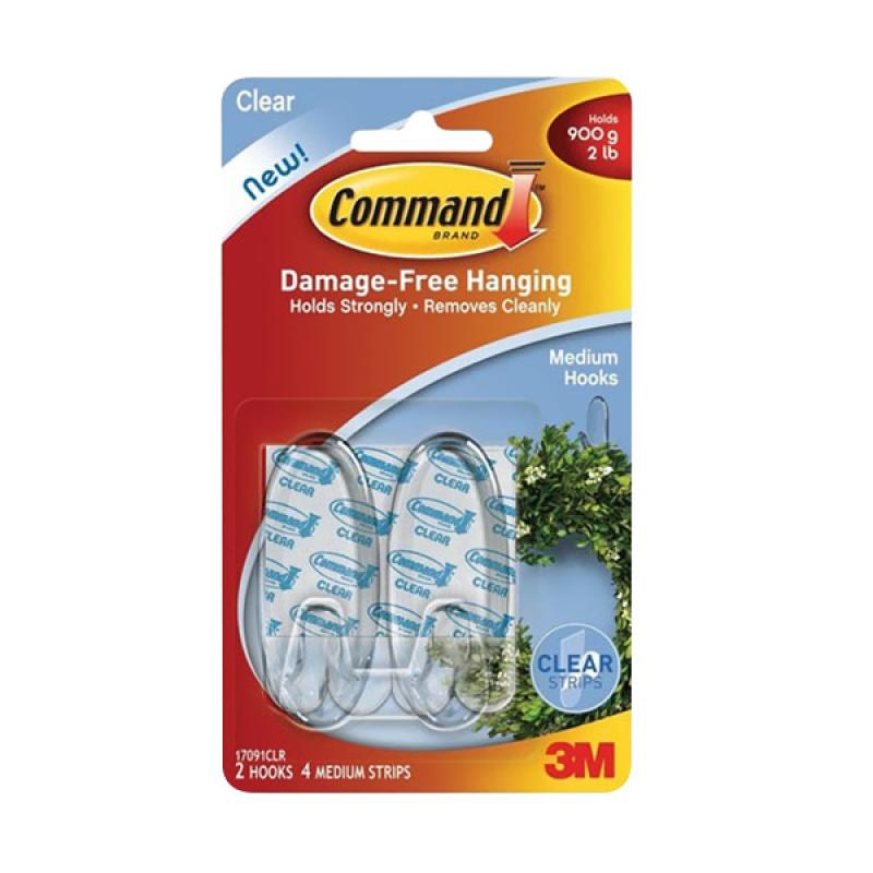 jual 3m 17091clr command clear medium hooks with clear jual 3m 17091clr command clear medium hooks with clear