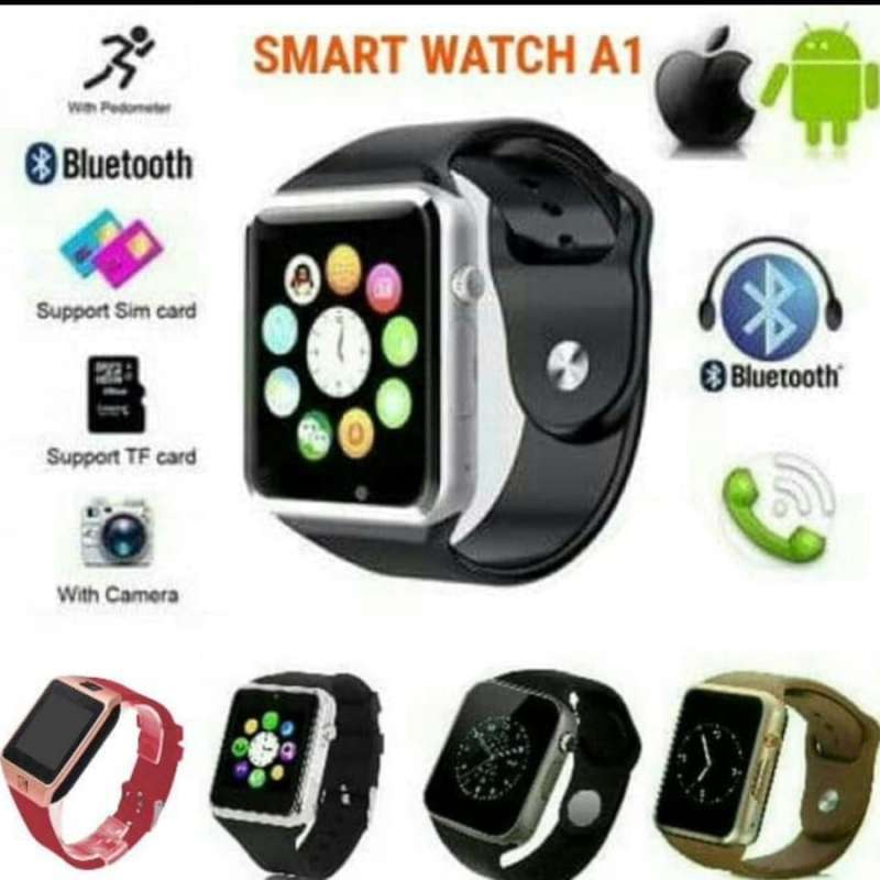 bisa cod cognos smartwatch u10 a1 biru jam tangan hp smart watch termasuk box hki