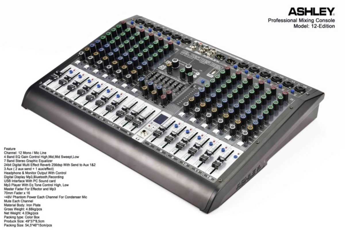 Jual Mixer Ashley 12 Edition Original 12 Channel Bluetooth USB